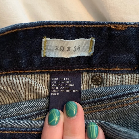 Madewell Dark Rinse Rail Straight - Picture 6 of 6